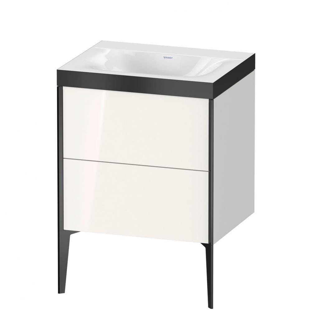 XViu Two Drawer C-Bonded Floorstanding Vanity Kit White