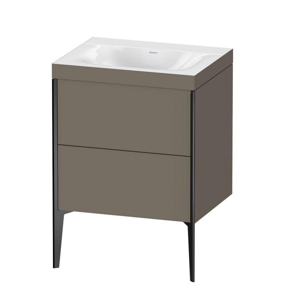 Duravit XViu Two Drawer C-Bonded Floorstanding Vanity Kit Flannel Gray