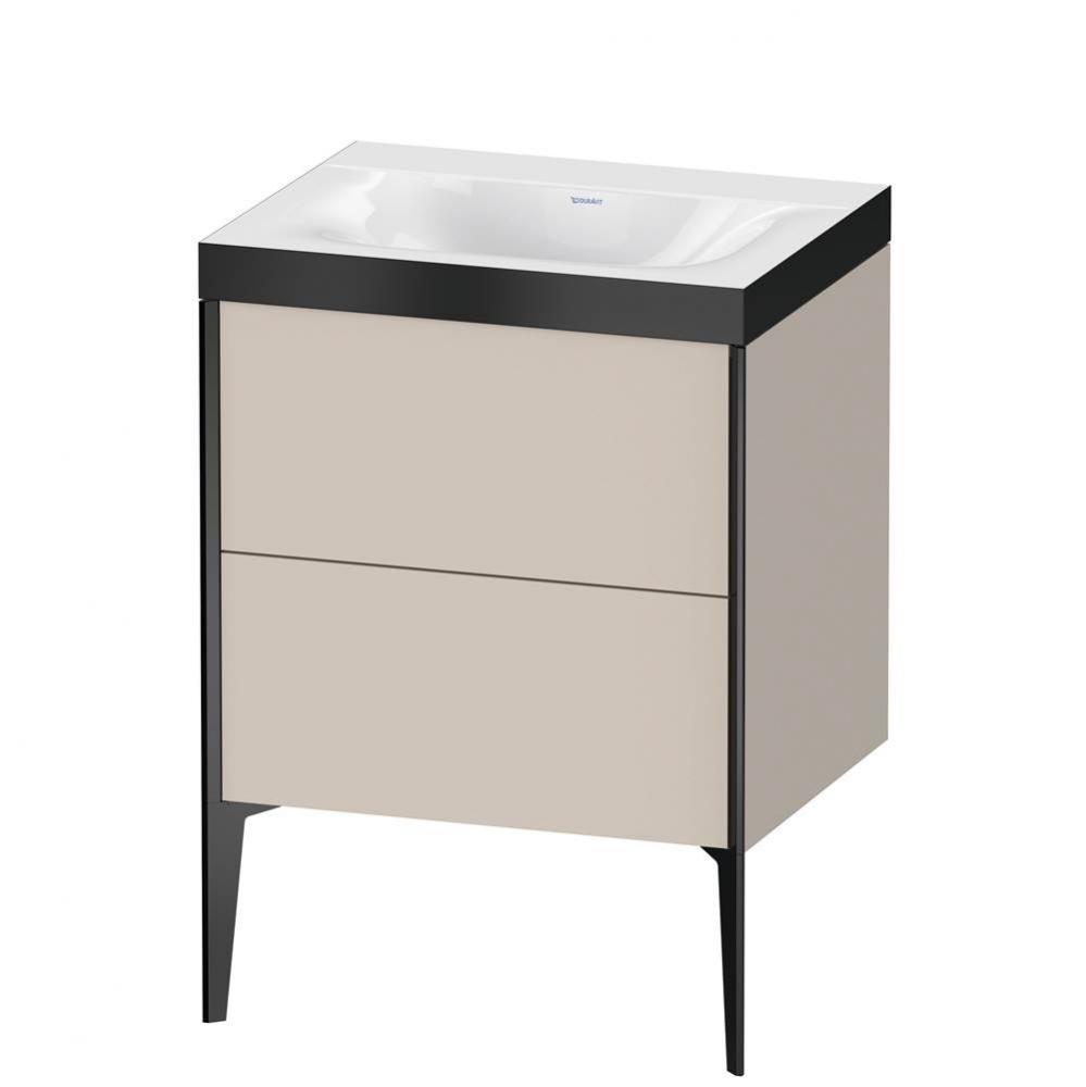 XViu Two Drawer C-Bonded Floorstanding Vanity Kit Taupe