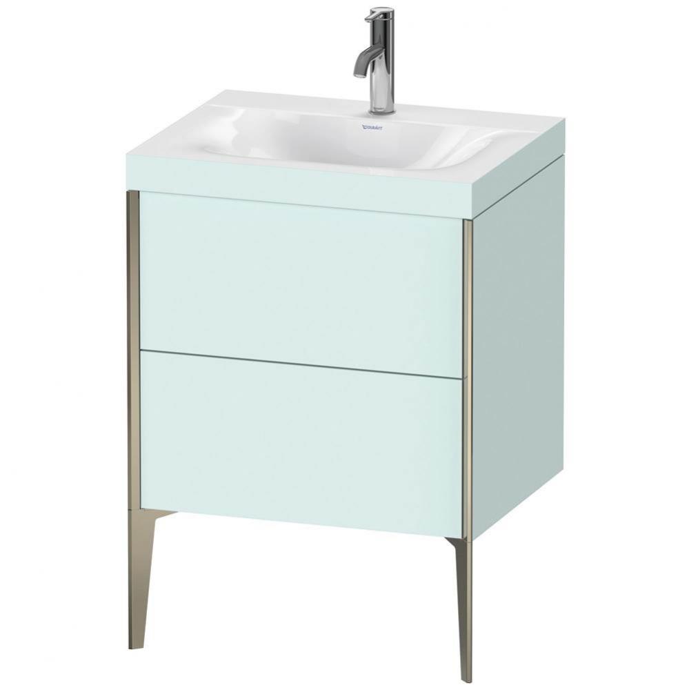 Duravit XViu Two Drawer C-Bonded Floorstanding Vanity Kit Light Blue