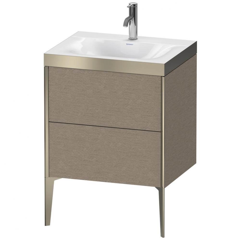 Duravit XViu Two Drawer C-Bonded Floorstanding Vanity Kit Cashmere Oak