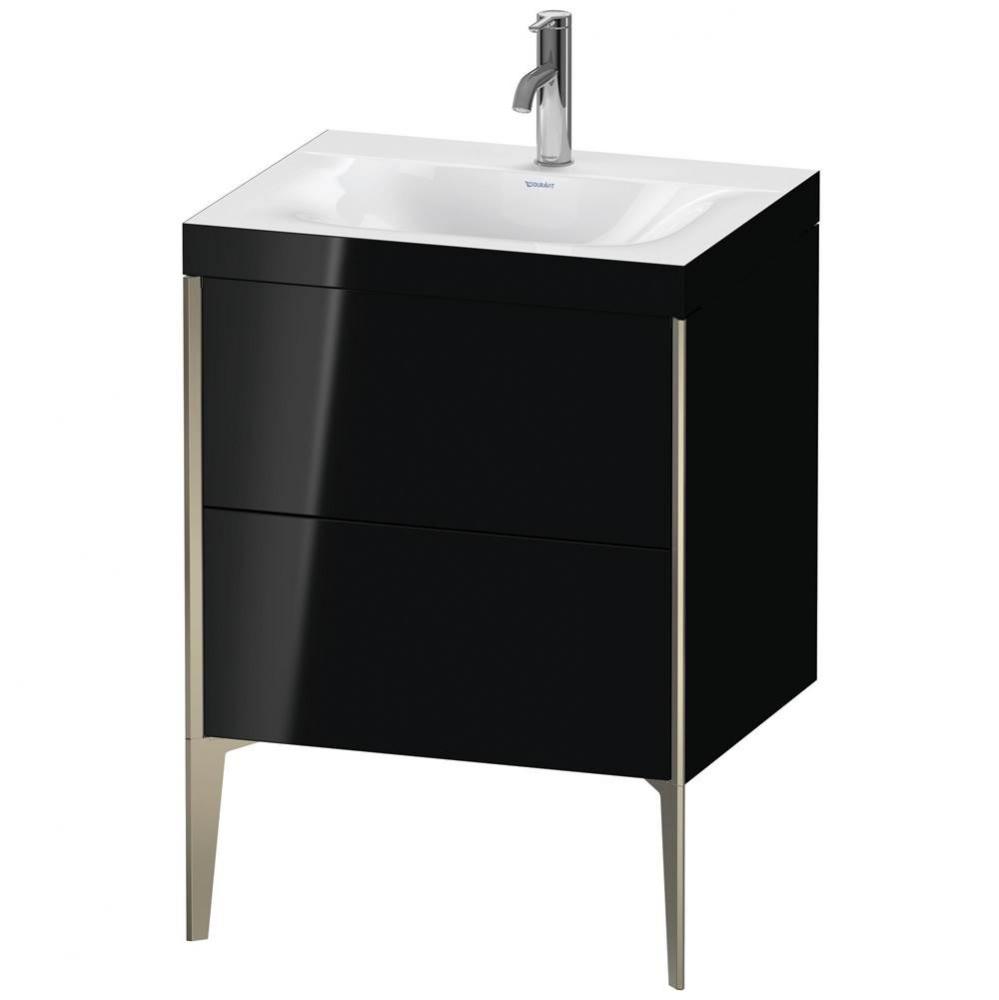 Duravit XViu Two Drawer C-Bonded Floorstanding Vanity Kit Black