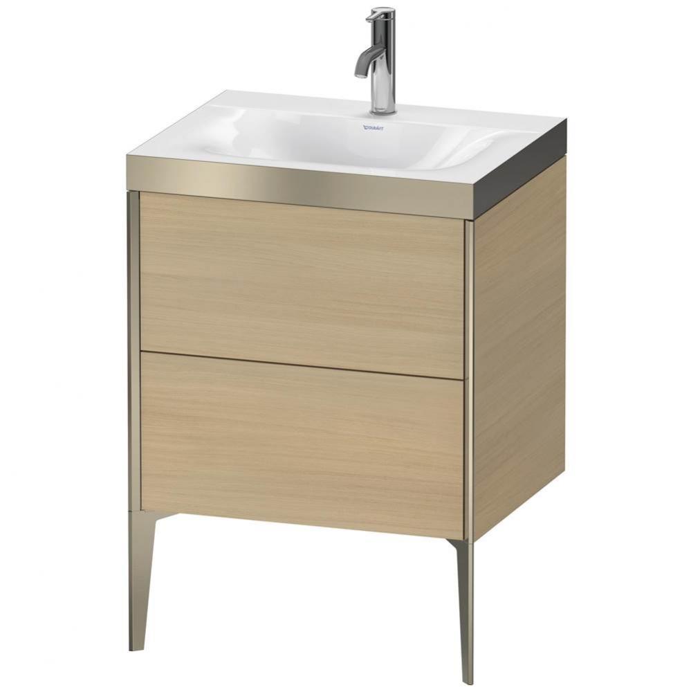 Duravit XViu Two Drawer C-Bonded Floorstanding Vanity Kit Mediterranean Oak