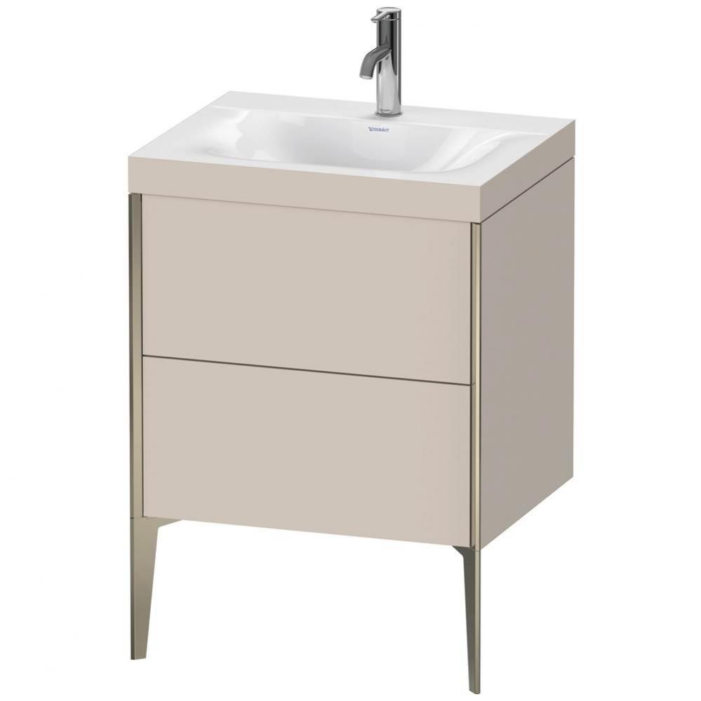 Duravit XViu Two Drawer C-Bonded Floorstanding Vanity Kit Taupe