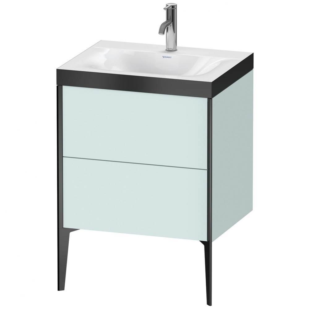 Duravit XViu Two Drawer C-Bonded Floorstanding Vanity Kit Light Blue