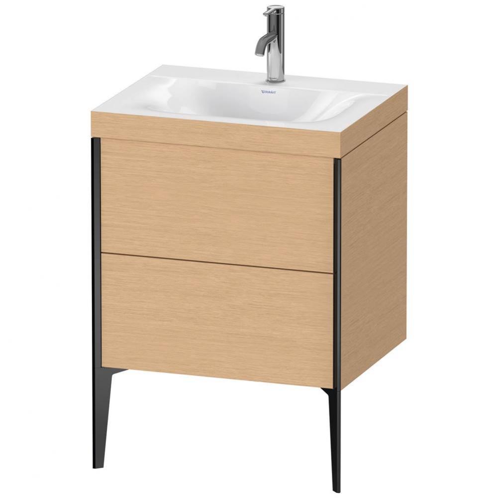 Duravit XViu Two Drawer C-Bonded Floorstanding Vanity Kit Brushed Oak