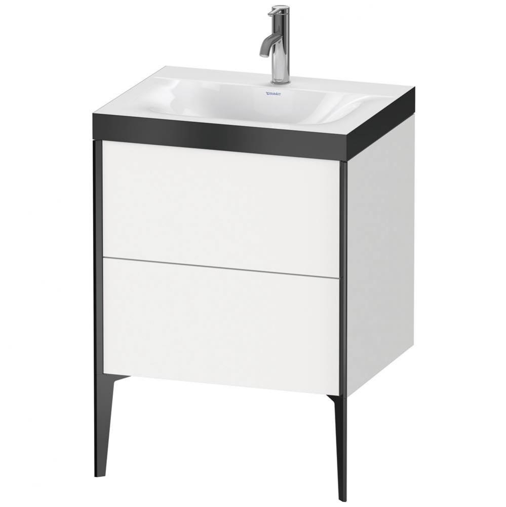 XViu Two Drawer C-Bonded Floorstanding Vanity Kit White