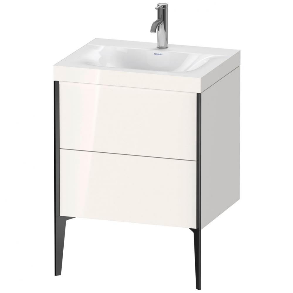 XViu Two Drawer C-Bonded Floorstanding Vanity Kit White