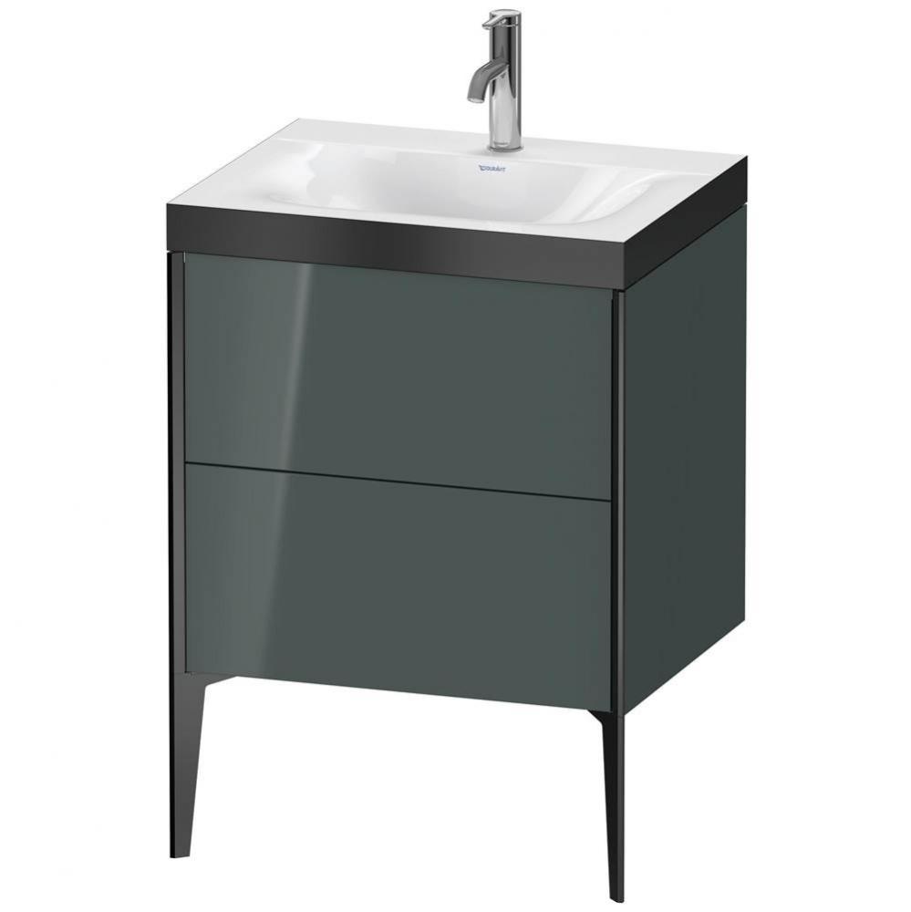 Duravit XViu Two Drawer C-Bonded Floorstanding Vanity Kit Dolomite Gray