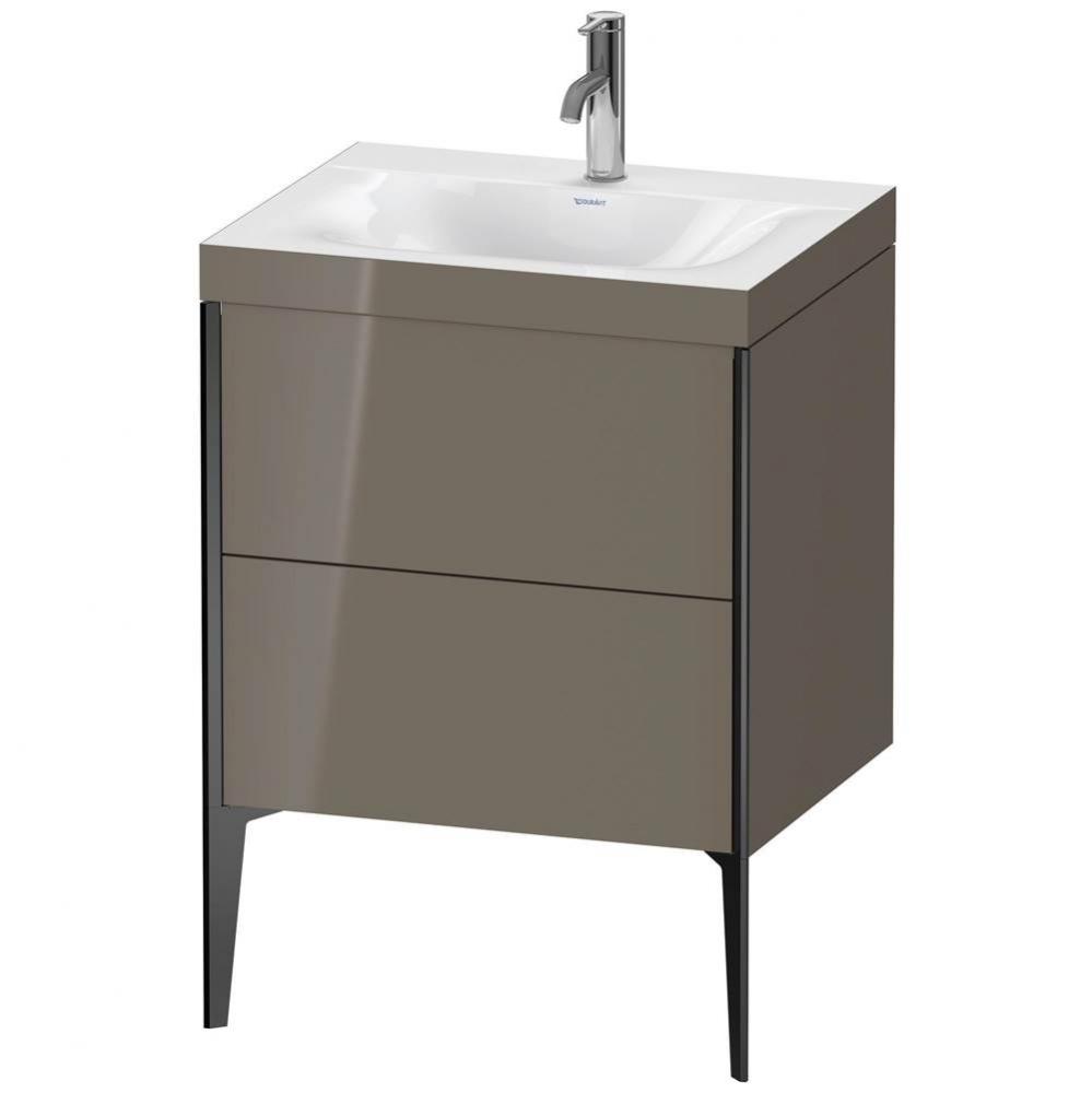 Duravit XViu Two Drawer C-Bonded Floorstanding Vanity Kit Flannel Gray