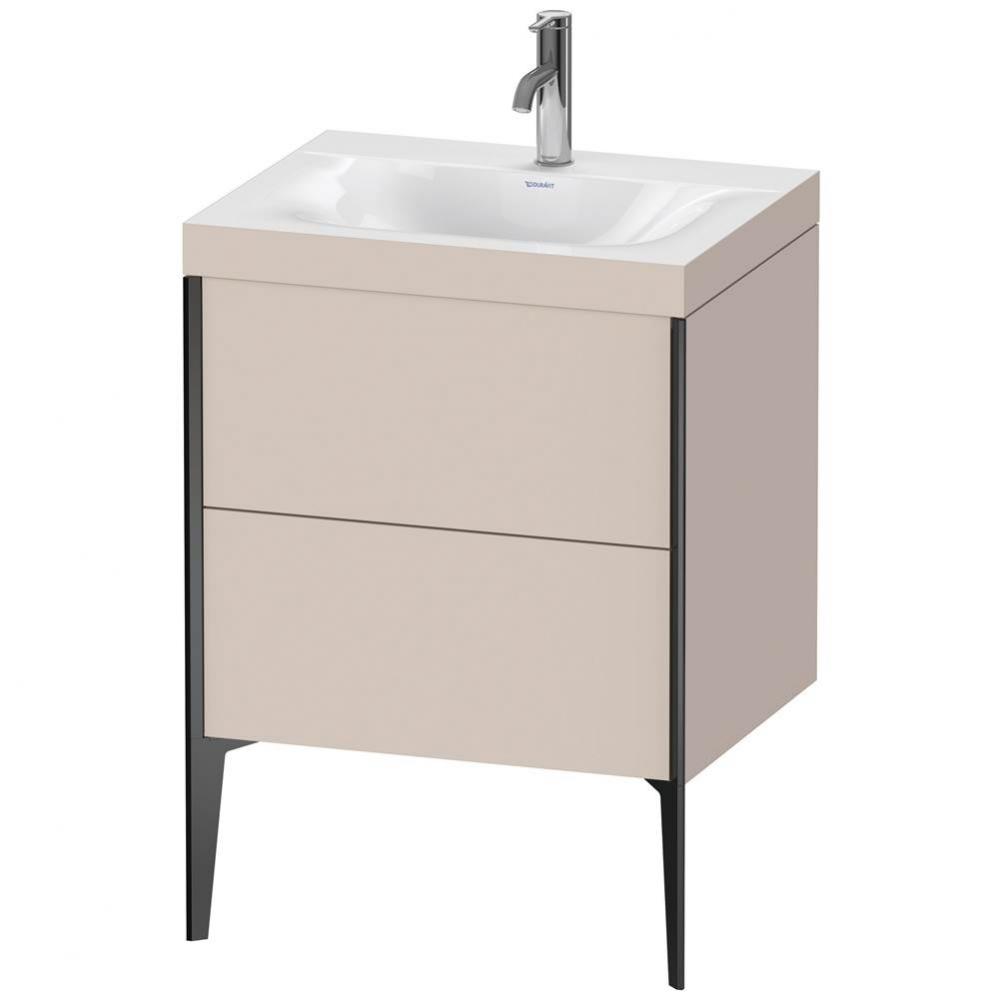 XViu Two Drawer C-Bonded Floorstanding Vanity Kit Taupe