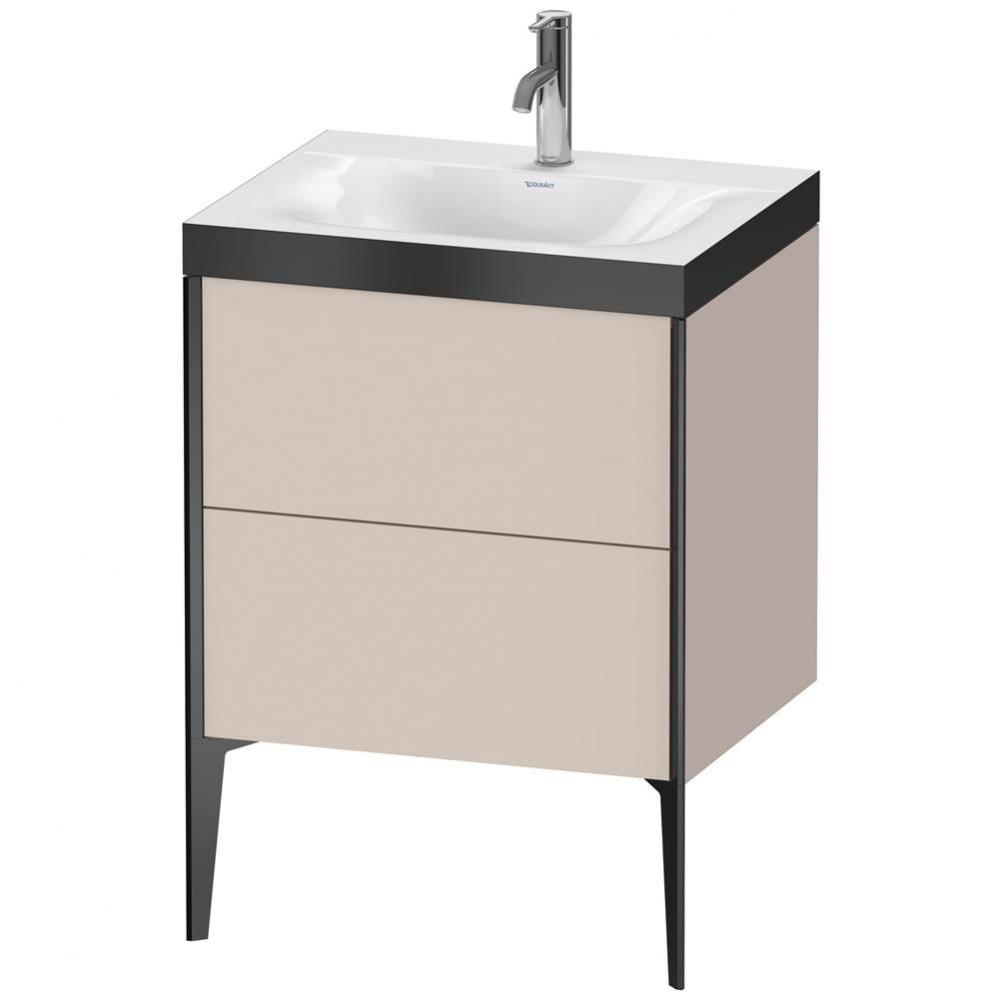 XViu Two Drawer C-Bonded Floorstanding Vanity Kit Taupe