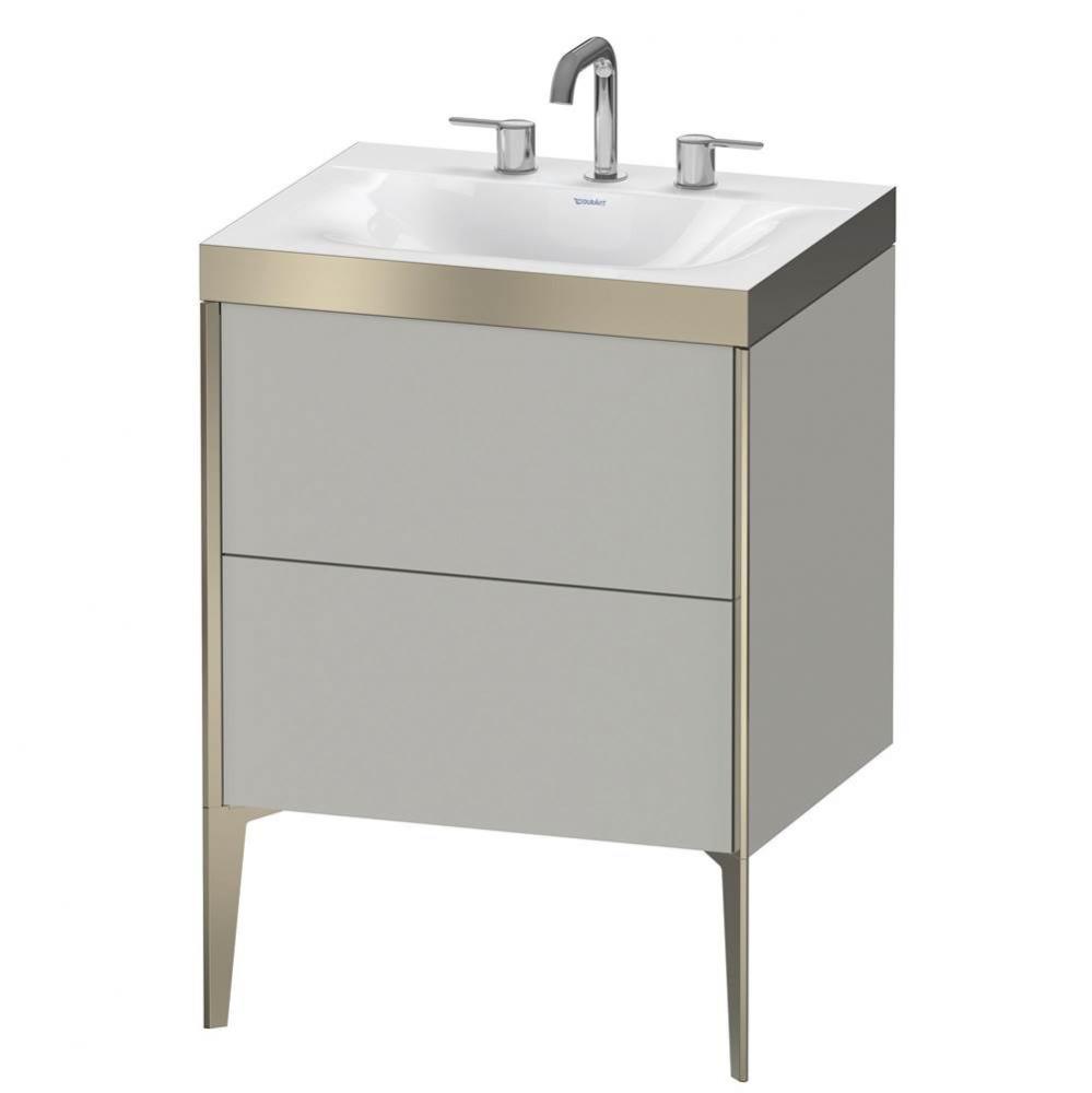 Duravit XViu C-Bonded Floorstanding Vanity  Concrete Gray Matte