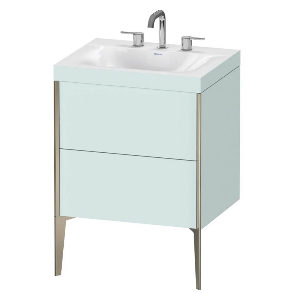 Duravit XViu C-Bonded Floorstanding Vanity  Light Blue Matte