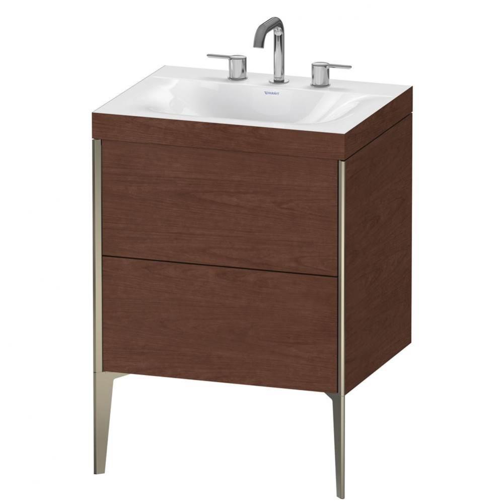 Duravit XViu C-Bonded Floorstanding Vanity  American Walnut