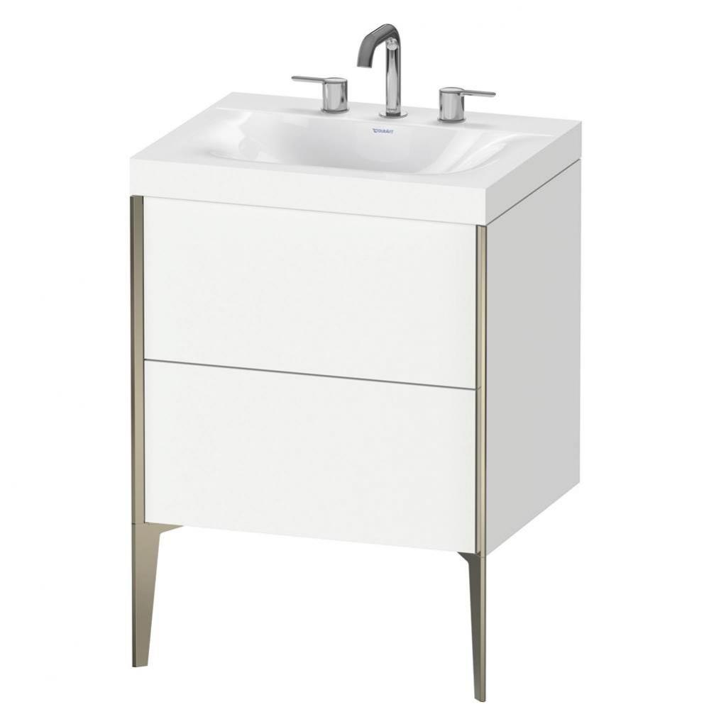 Duravit XViu C-Bonded Floorstanding Vanity  White Matte