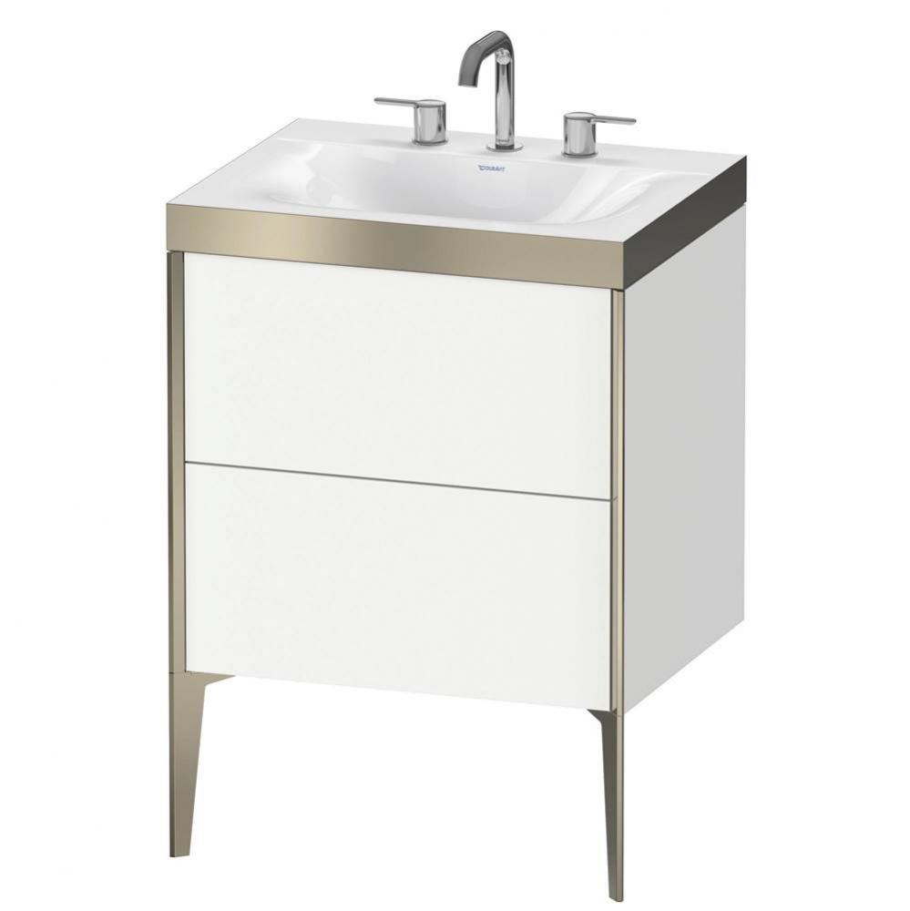 Duravit XViu C-Bonded Floorstanding Vanity  White Matte