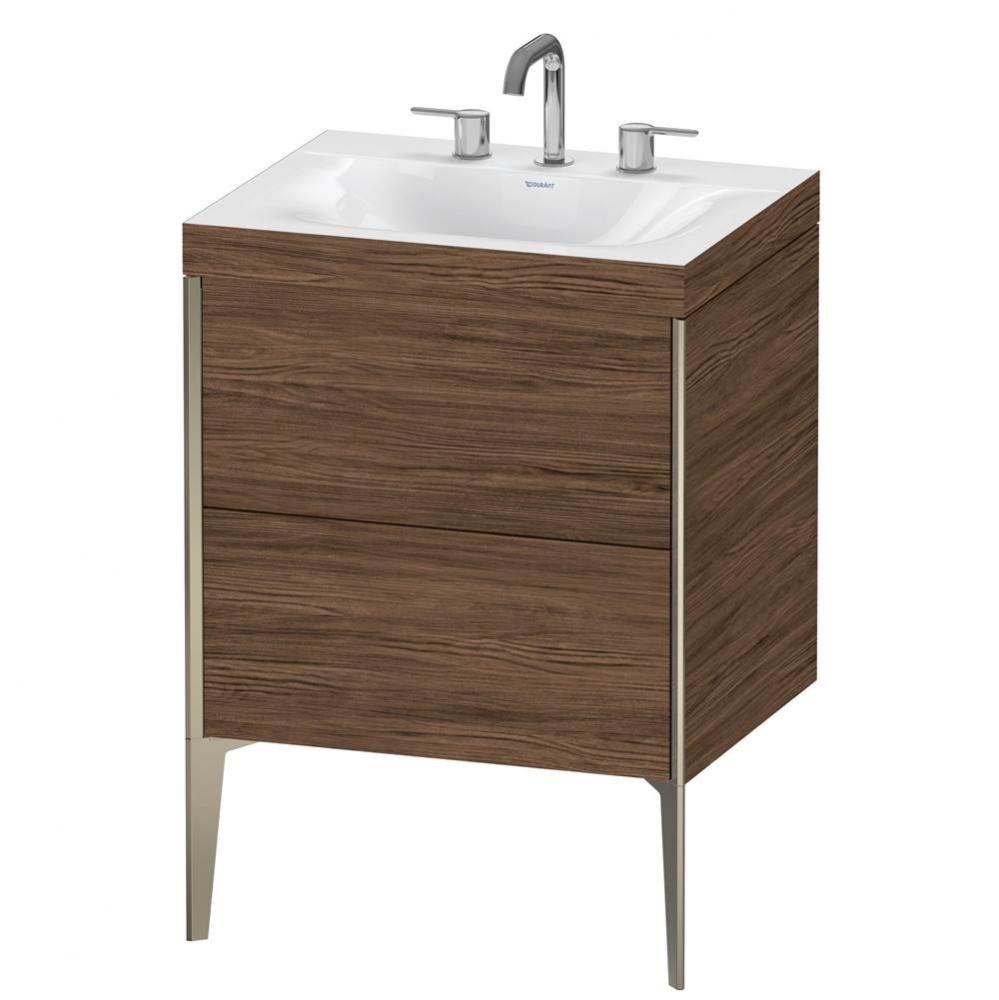 Duravit XViu C-Bonded Floorstanding Vanity  Dark Walnut