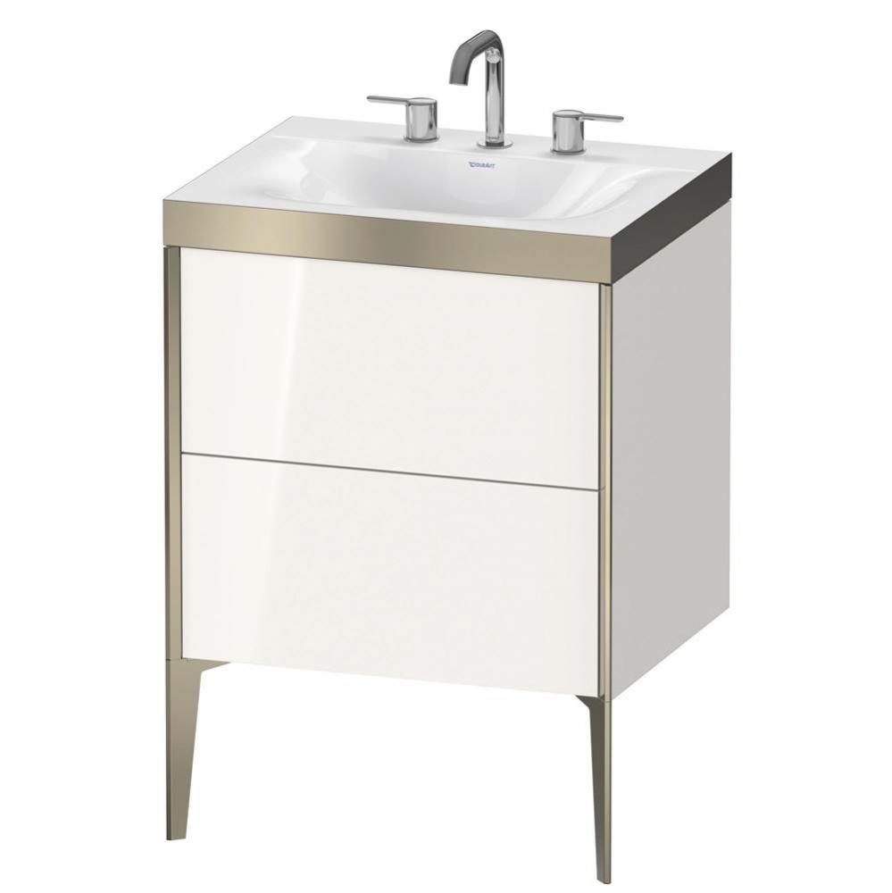 Duravit XViu C-Bonded Floorstanding Vanity  White High Gloss