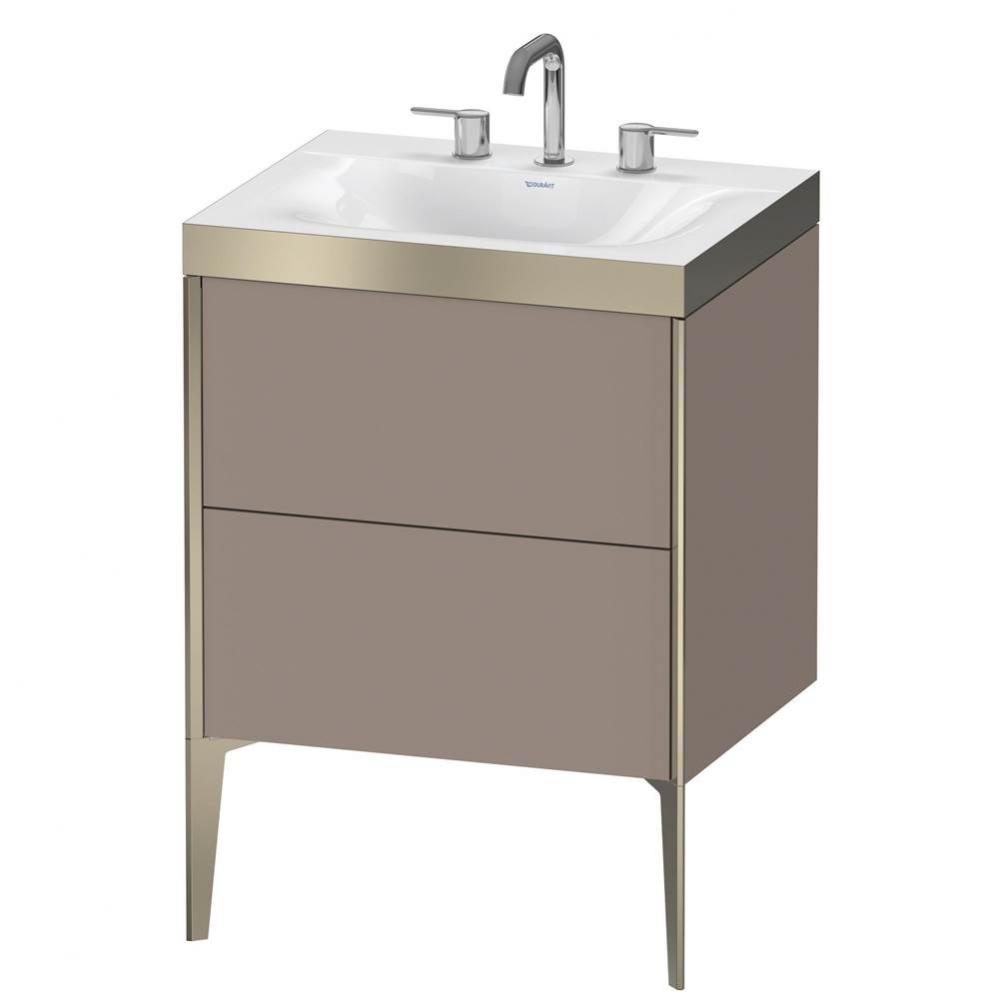 Duravit XViu C-Bonded Floorstanding Vanity  Basalt Matte