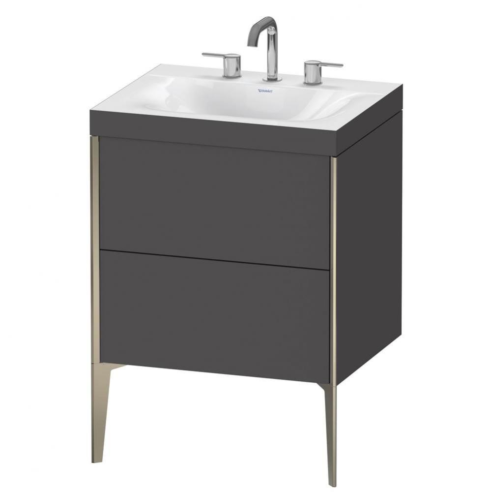 Duravit XViu C-Bonded Floorstanding Vanity  Graphite Matte