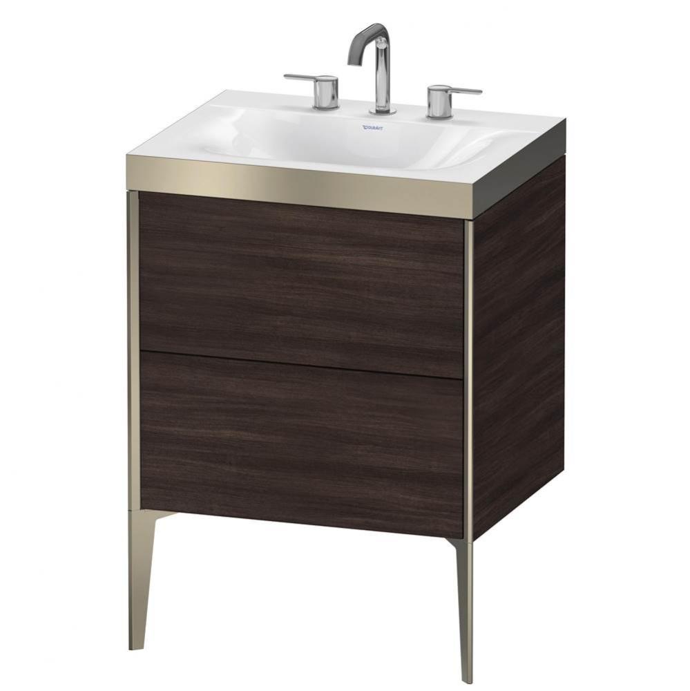 Duravit XViu C-Bonded Floorstanding Vanity  Chestnut Dark