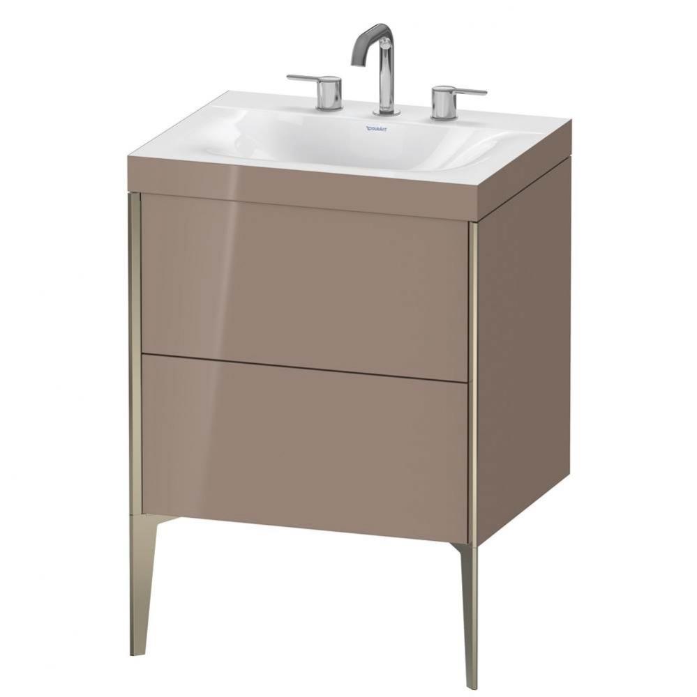 Duravit XViu C-Bonded Floorstanding Vanity  Cappuccino High Gloss