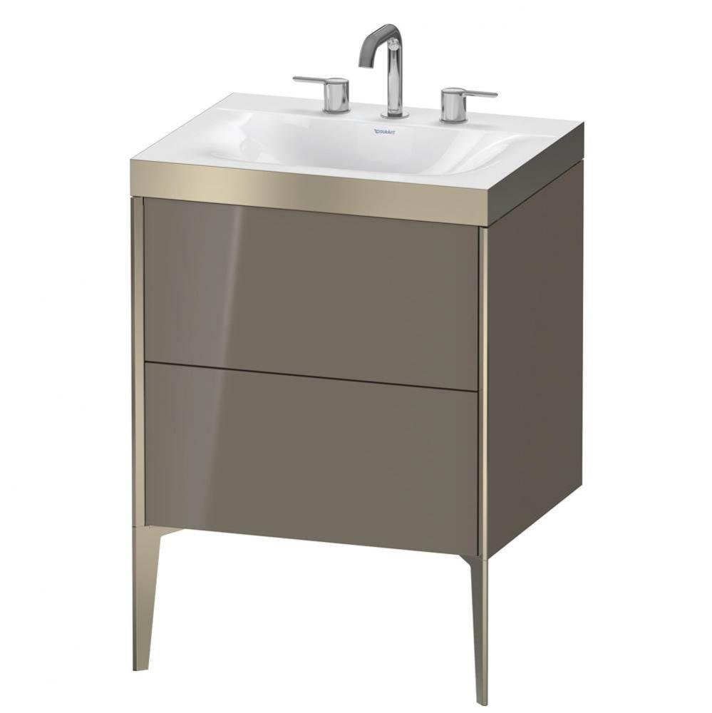 Duravit XViu C-Bonded Floorstanding Vanity  Flannel Gray High Gloss