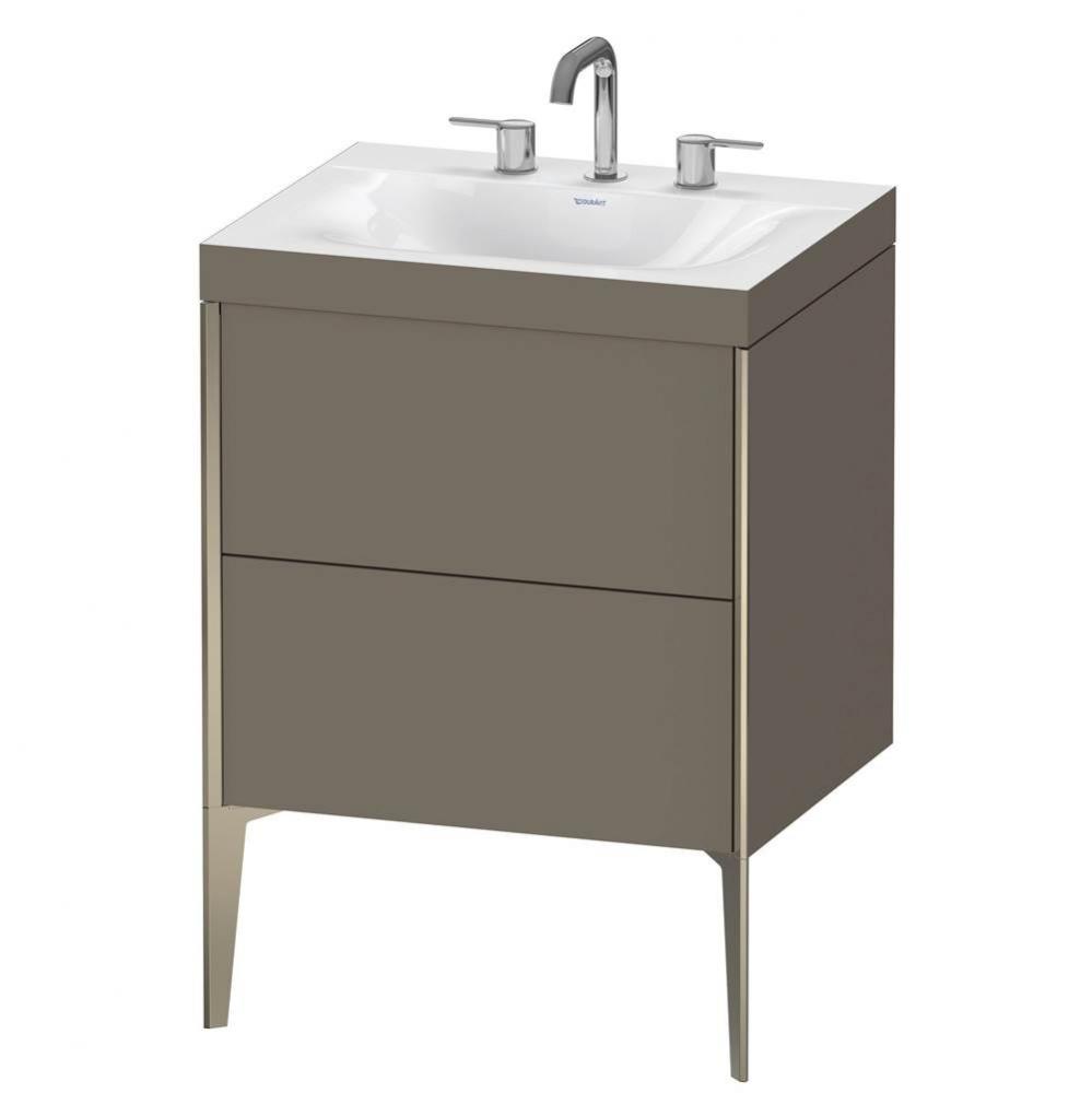 Duravit XViu C-Bonded Floorstanding Vanity  Flannel Gray Satin Matte