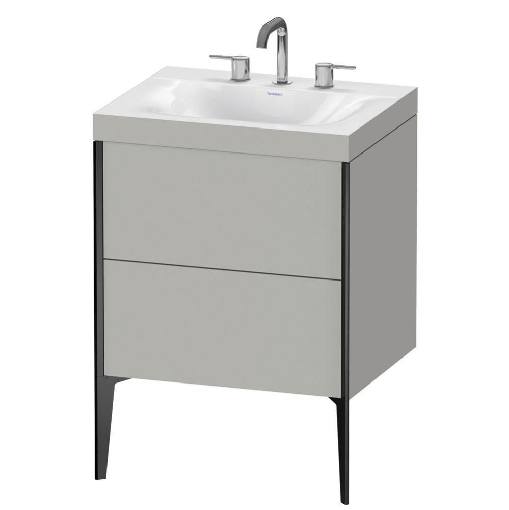 Duravit XViu C-Bonded Floorstanding Vanity  Concrete Gray Matte