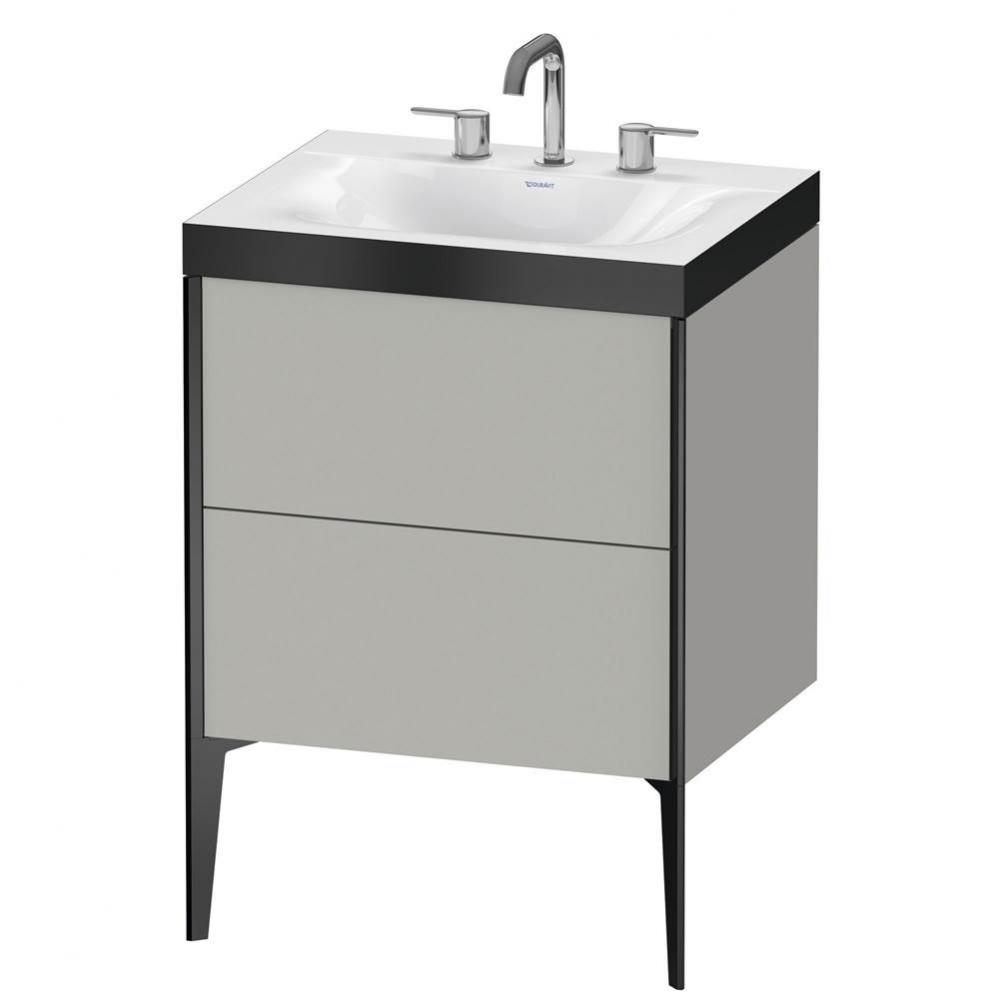 Duravit XViu C-Bonded Floorstanding Vanity  Concrete Gray Matte