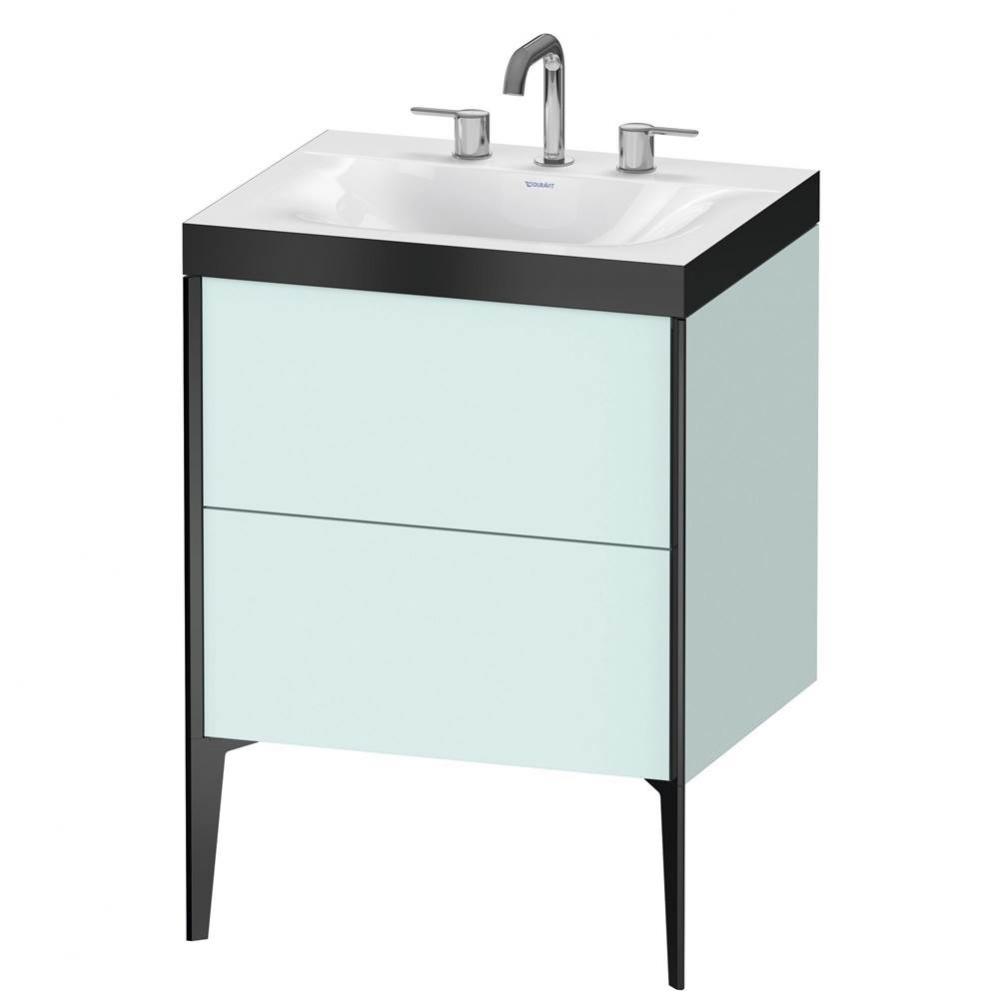 Duravit XViu C-Bonded Floorstanding Vanity  Light Blue Matte