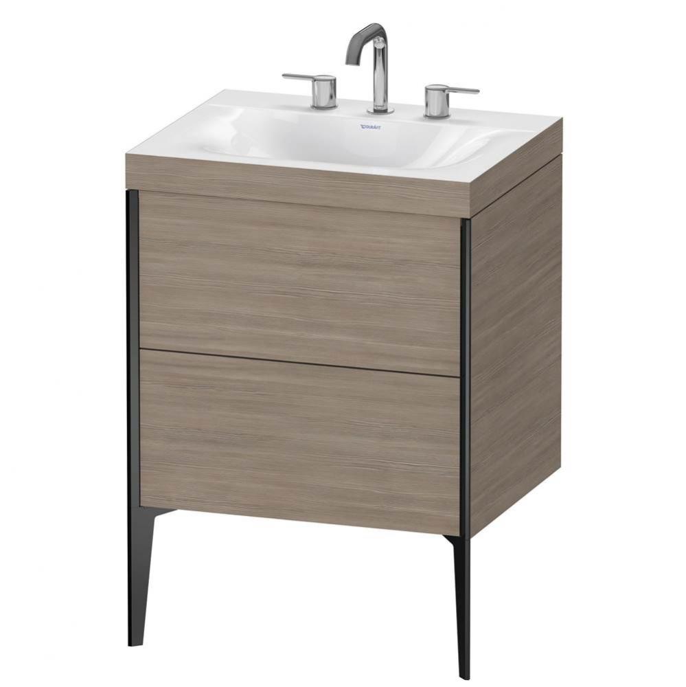 Duravit XViu C-Bonded Floorstanding Vanity  Pine Silver