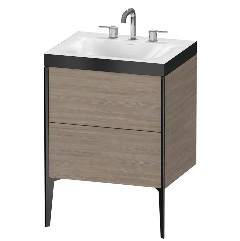 Duravit XViu C-Bonded Floorstanding Vanity  Pine Silver