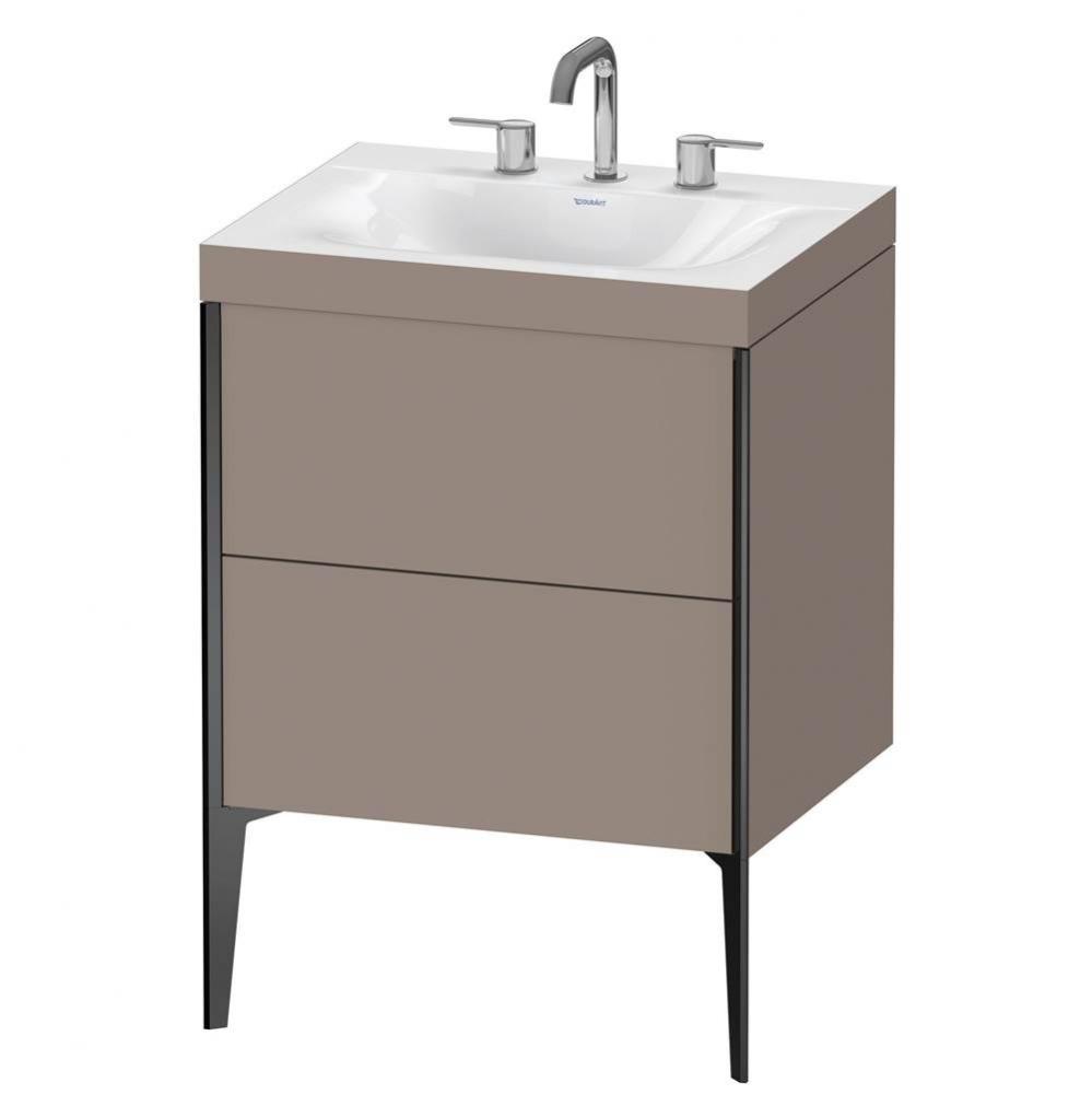 Duravit XViu C-Bonded Floorstanding Vanity  Basalt Matte