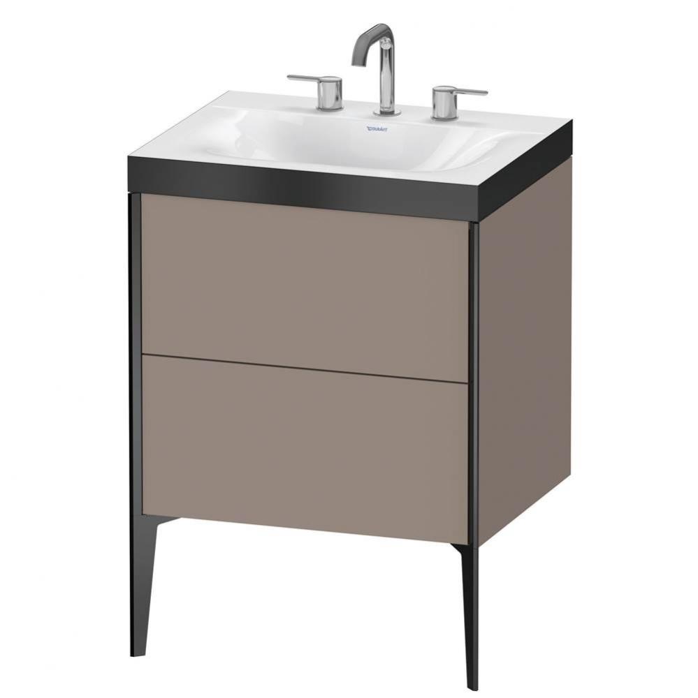 Duravit XViu C-Bonded Floorstanding Vanity  Basalt Matte