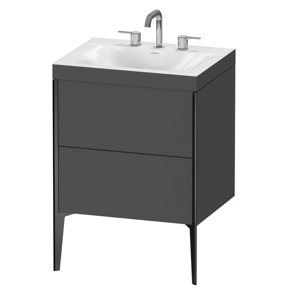 Duravit XViu C-Bonded Floorstanding Vanity  Graphite Matte