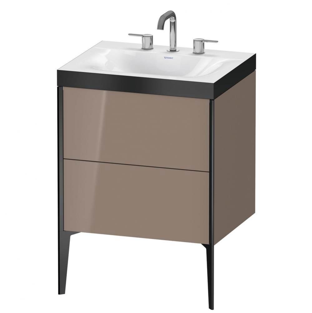 Duravit XViu C-Bonded Floorstanding Vanity  Cappuccino High Gloss