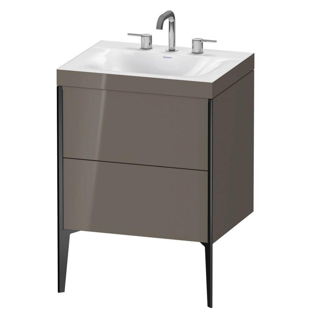 Duravit XViu C-Bonded Floorstanding Vanity  Flannel Gray High Gloss