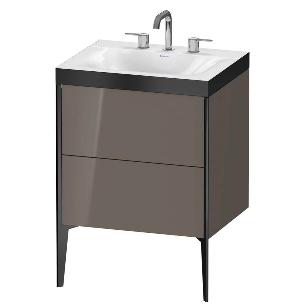 Duravit XViu C-Bonded Floorstanding Vanity  Flannel Gray High Gloss