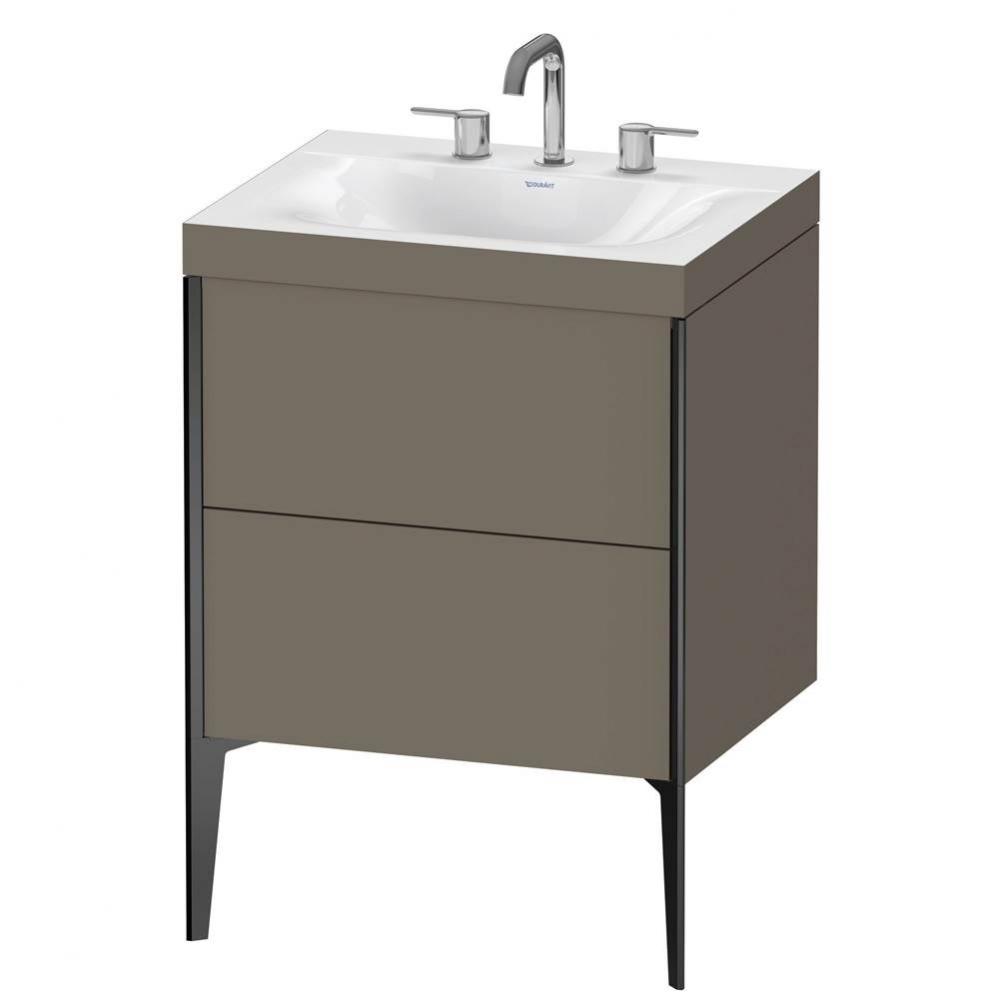 Duravit XViu C-Bonded Floorstanding Vanity  Flannel Gray Satin Matte