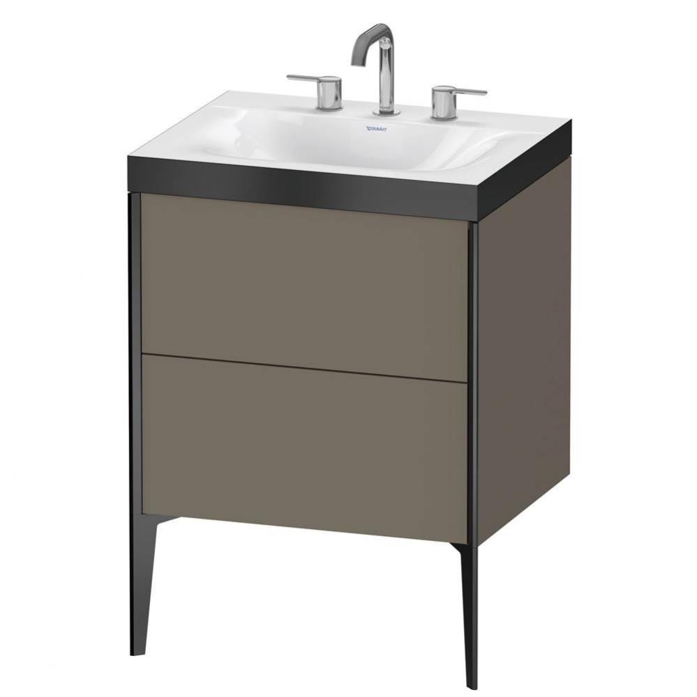 Duravit XViu C-Bonded Floorstanding Vanity  Flannel Gray Satin Matte