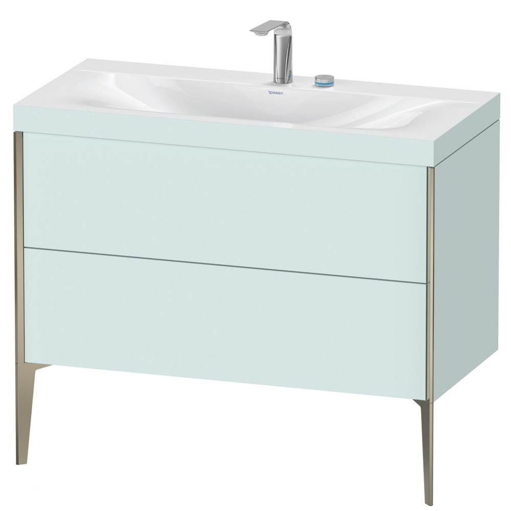 Duravit XViu Two Drawer C-Bonded Floorstanding Vanity Kit Light Blue