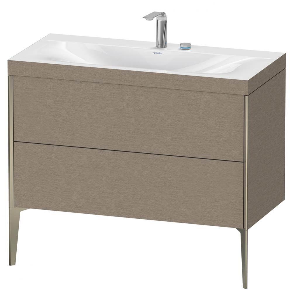 Duravit XViu Two Drawer C-Bonded Floorstanding Vanity Kit Cashmere Oak