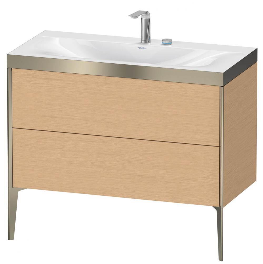 Duravit XViu Two Drawer C-Bonded Floorstanding Vanity Kit Brushed Oak