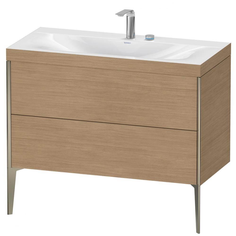 Duravit XViu Two Drawer C-Bonded Floorstanding Vanity Kit European Oak