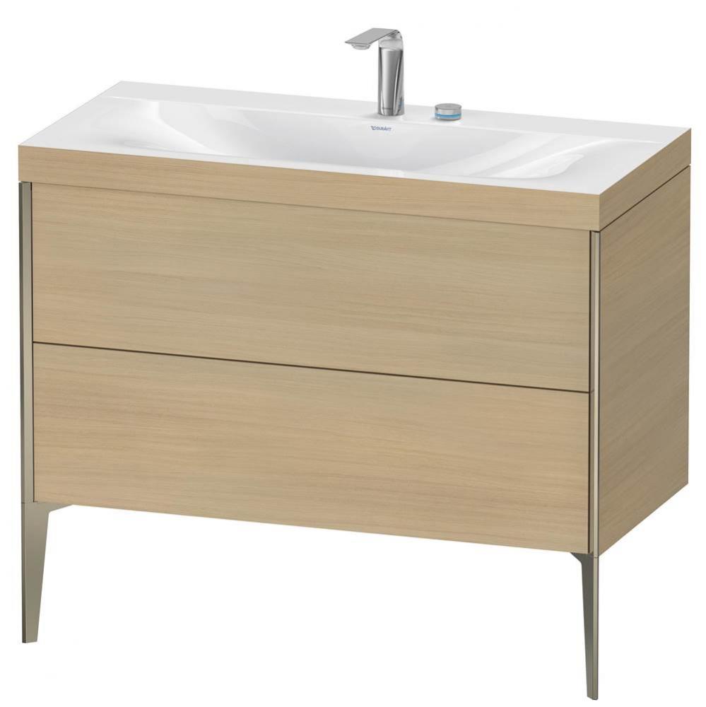 Duravit XViu Two Drawer C-Bonded Floorstanding Vanity Kit Mediterranean Oak