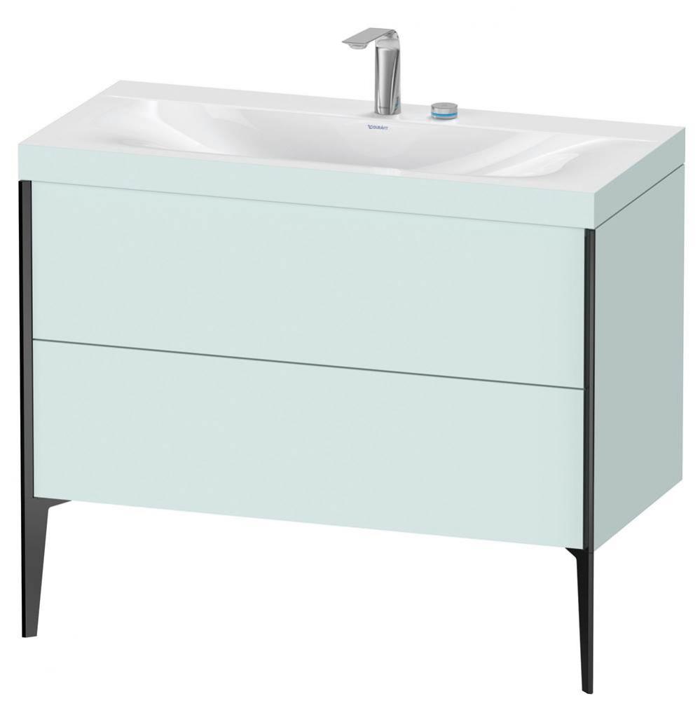 Duravit XViu Two Drawer C-Bonded Floorstanding Vanity Kit Light Blue