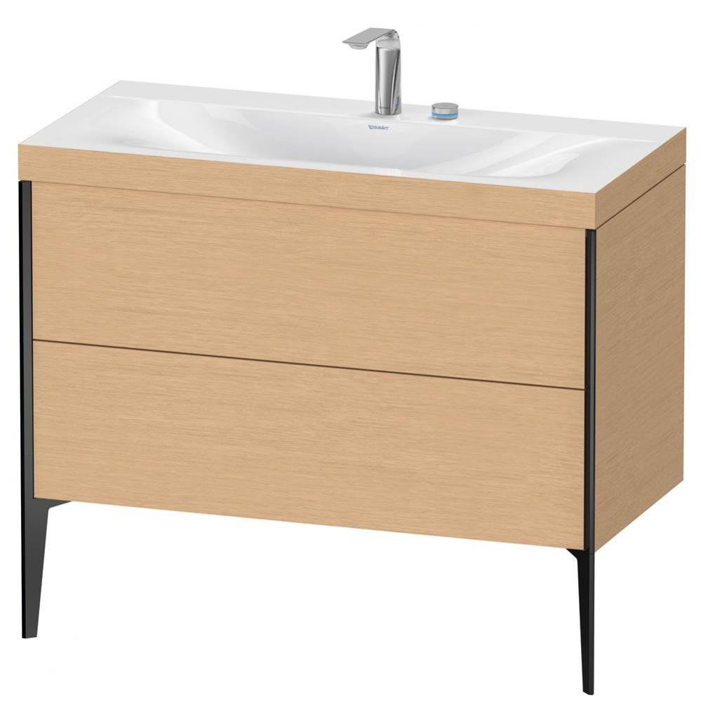 Duravit XViu Two Drawer C-Bonded Floorstanding Vanity Kit Brushed Oak