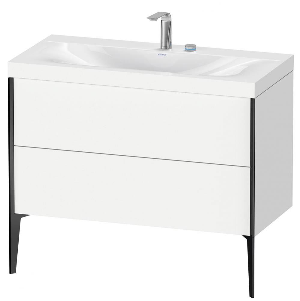 XViu Two Drawer C-Bonded Floorstanding Vanity Kit White